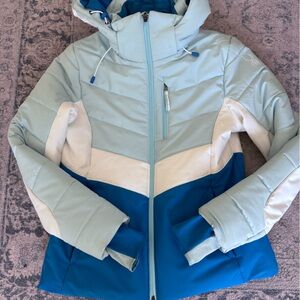 Spyder Women's Blue and White ski or snowboard Jacket